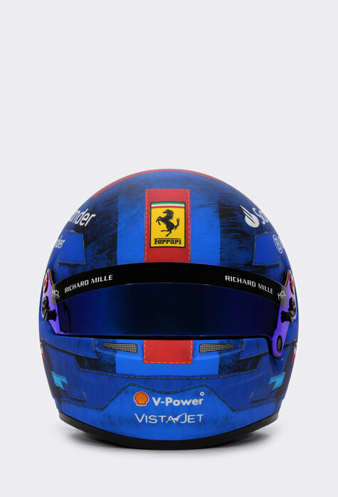 Ferrari Carlos Sainz Miami 2024 Special Edition helmet in 1:1 scale Optical White F1215fK