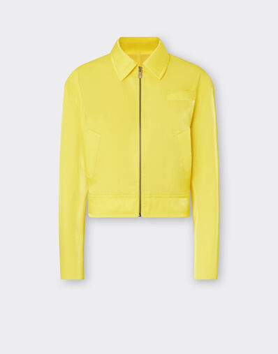 Ferrari Bomber jacket in shiny viscose Light Denim 22193f