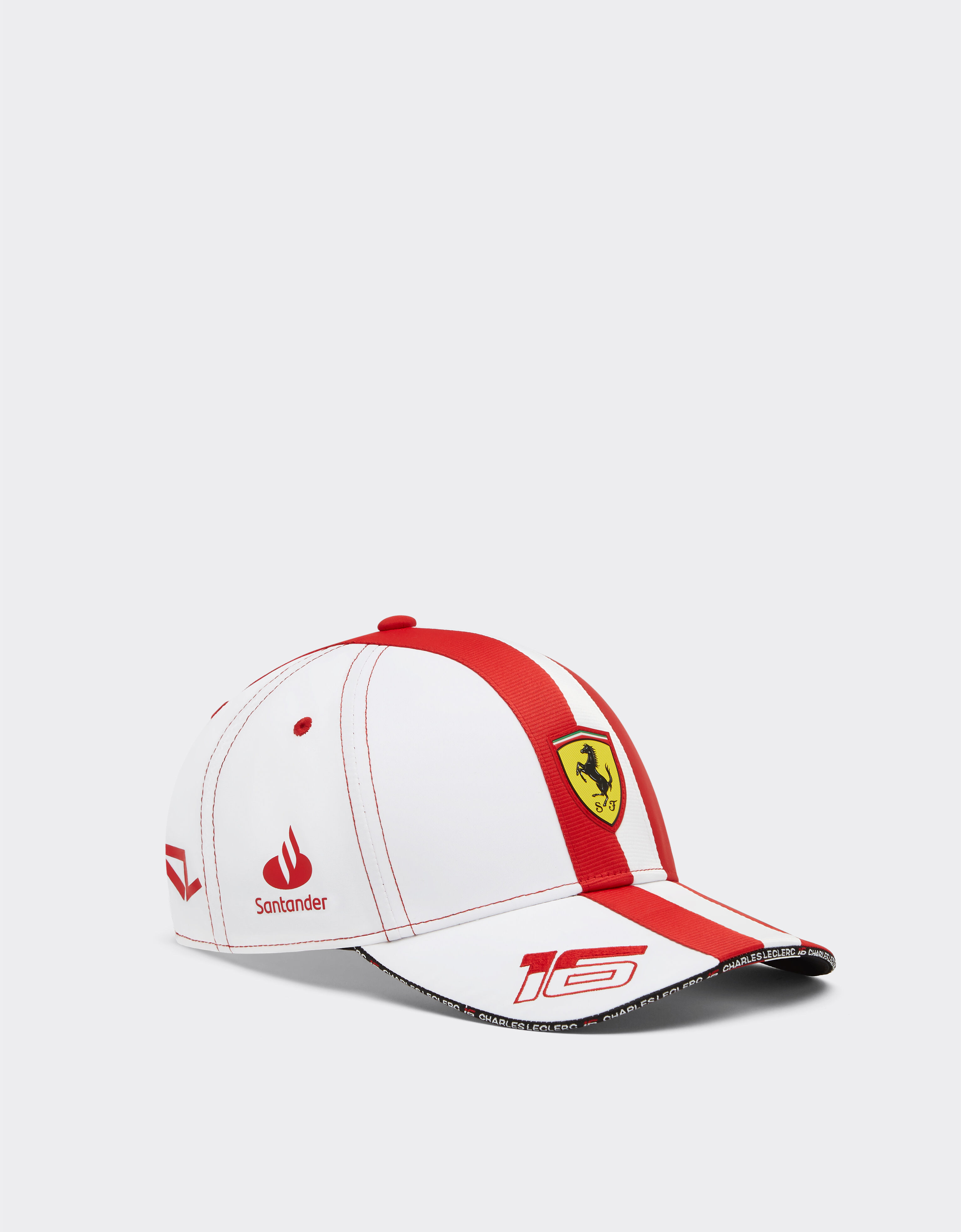 Ferrari Puma for Scuderia Ferrari Leclerc Junior hat - Monaco Special Edition Optical White F1215fK