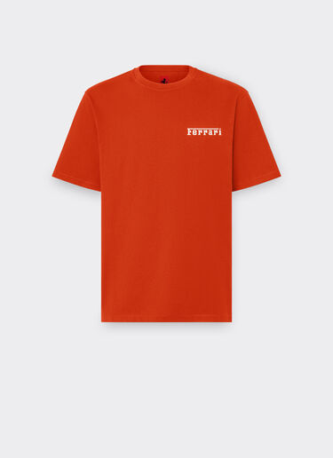 Ferrari T-shirt en coton avec logo Ferrari Rosso Corsa 51044f