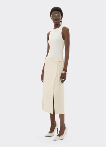 Ferrari Malfilè cotton skirt Avorio 51433f