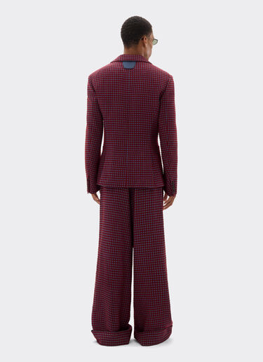 Ferrari Wool and viscose blazer with Vichy pattern Cherry 22597f