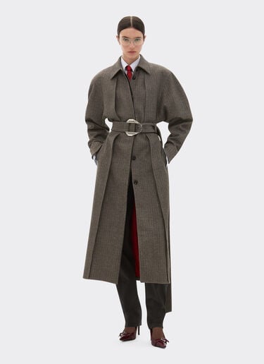 Coat in mélange wool twill Ferrari Coat in mélange wool twill Anthracite 49206f