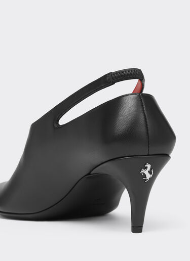 Leather Slingback with Side Cut-out Ferrari Leather Slingback with Side Cut-out Marrone Scuro CSWSL0006XL00004f
