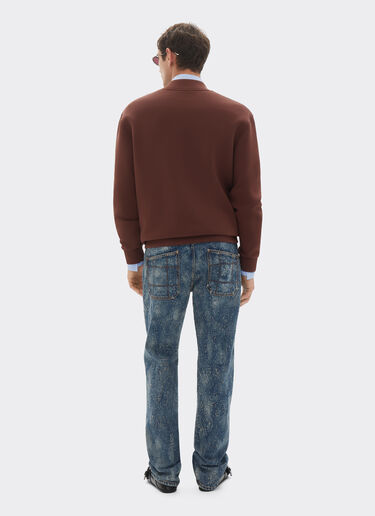 Ferrari Bomber sweatshirt in scuba fabric Espresso 22831f