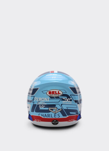 Ferrari Mini-Helm Charles Leclerc Miami Special Edition 2024 im Maßstab 1:2 Hellblau F1348f