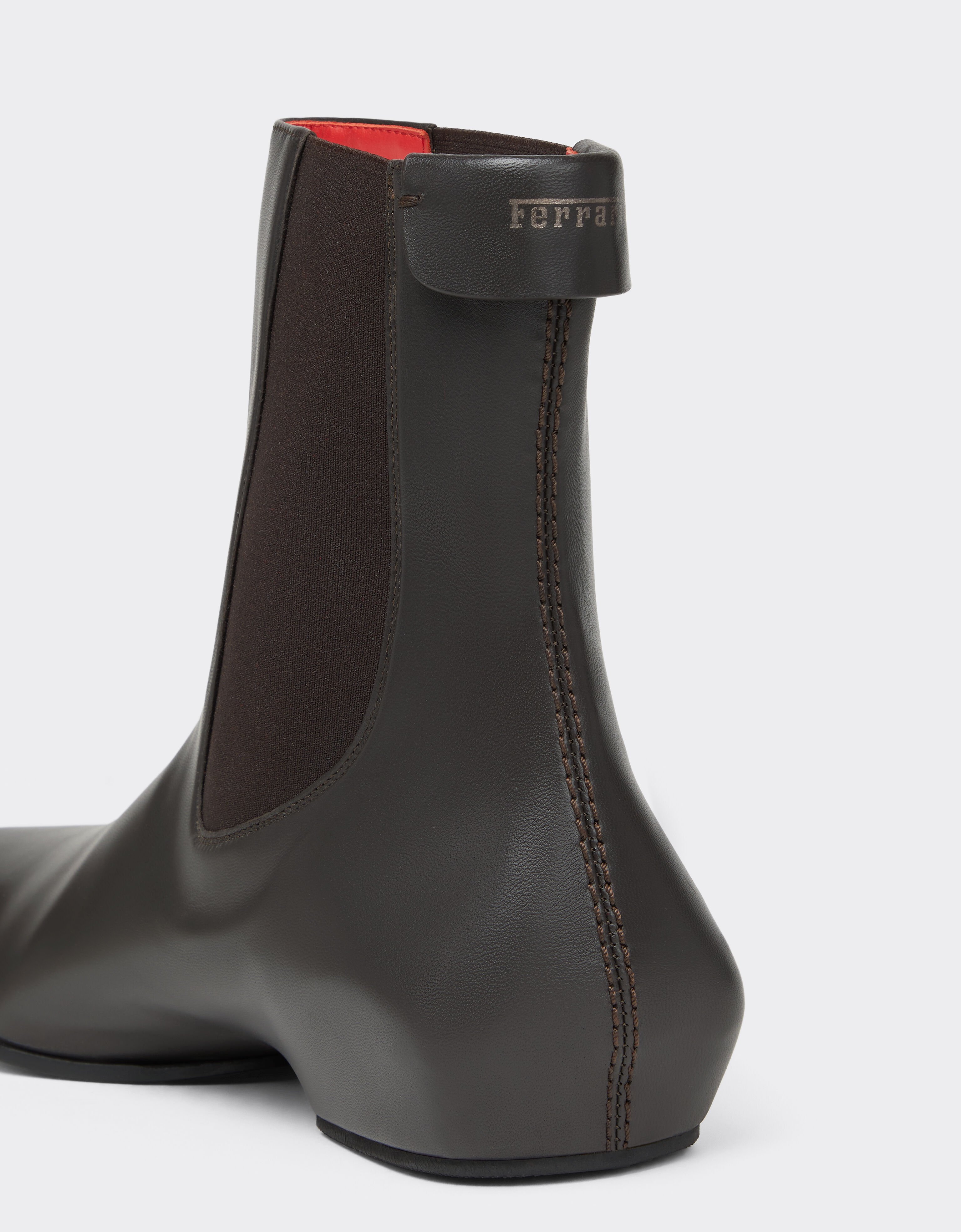 Polished Leather Chelsea Boots Ferrari Polished Leather Chelsea Boots Marrone Scuro CSMCH0002XL00032f
