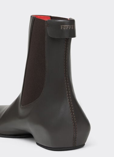 Polished Leather Chelsea Boots Ferrari Polished Leather Chelsea Boots Marrone Scuro CSMCH0002XL00032f