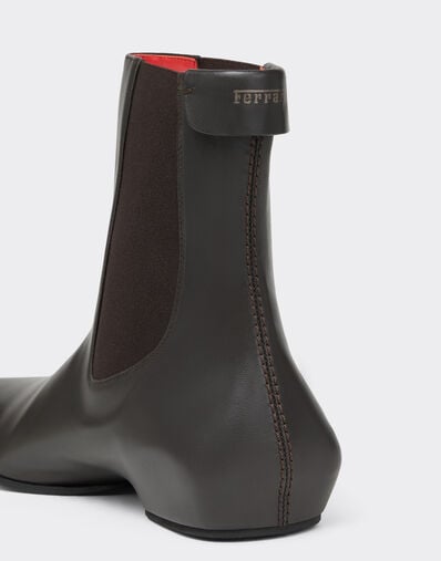 Polished Leather Chelsea Boots Ferrari Polished Leather Chelsea Boots Marrone Scuro CSMCH0002XL00032f