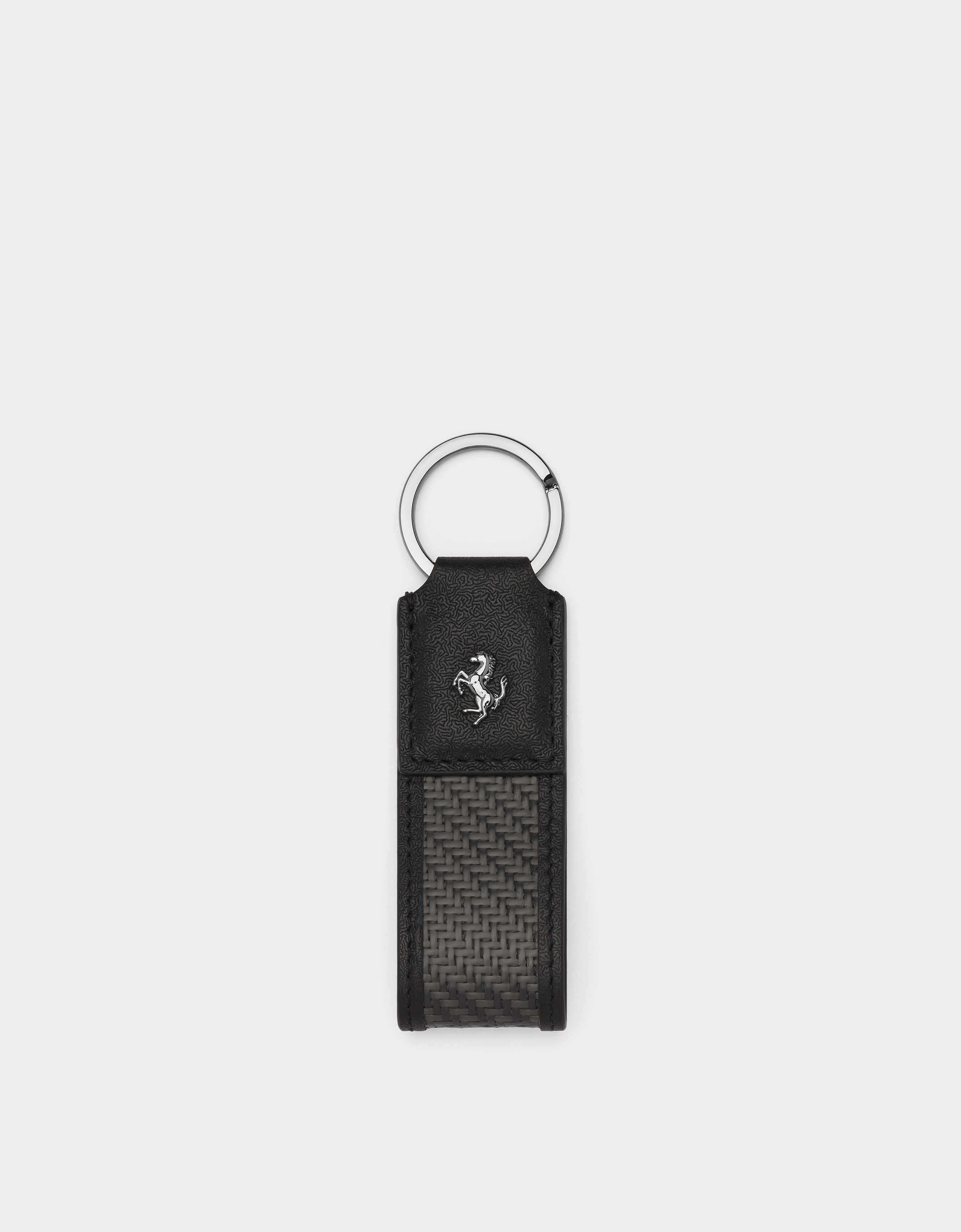 ${brand} Keyring with carbon fibre and Prancing Horse ${colorDescription} ${masterID}