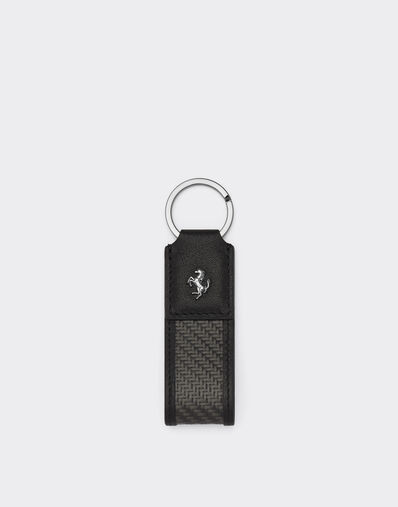 Ferrari Portachiavi con fibra di carbonio e Cavallino Rampante Nero 47143f