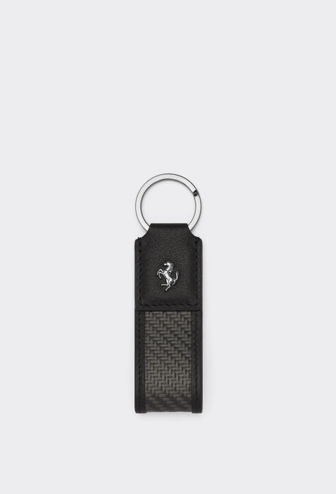 Ferrari Keyring with carbon fibre and Prancing Horse Navy 20381f