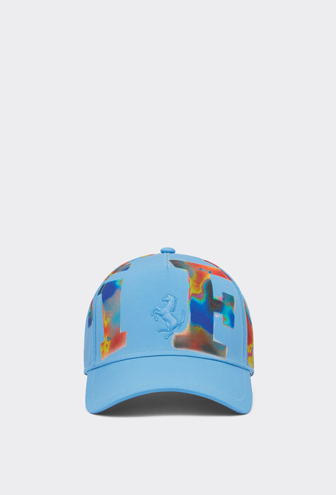 Ferrari Children’s baseball hat with Ferrari Graffiti print Antique Blue 20160fK