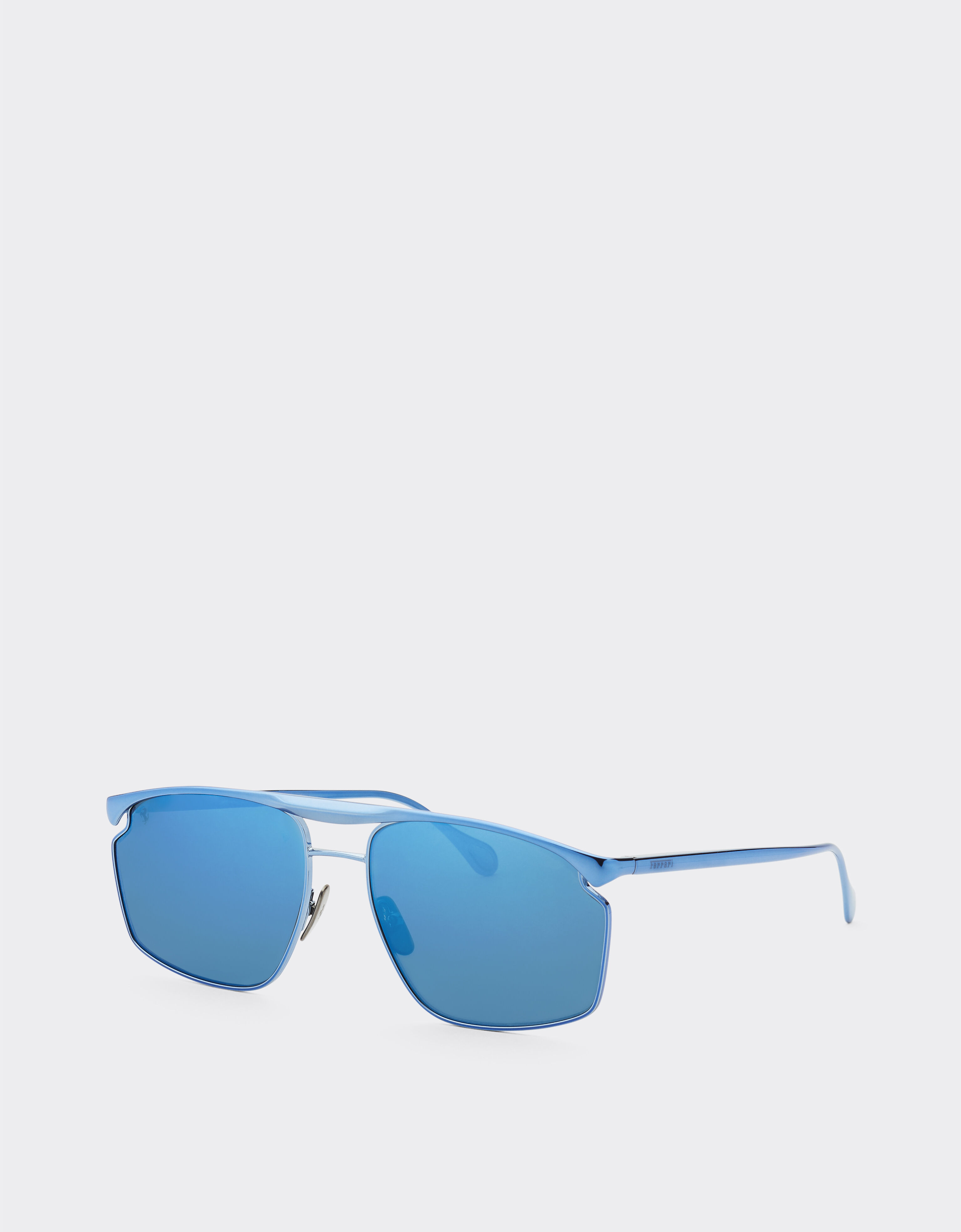 Ferrari Ferrari sunglasses in blue metal with blue mirror lenses Blu Scozia F1538f