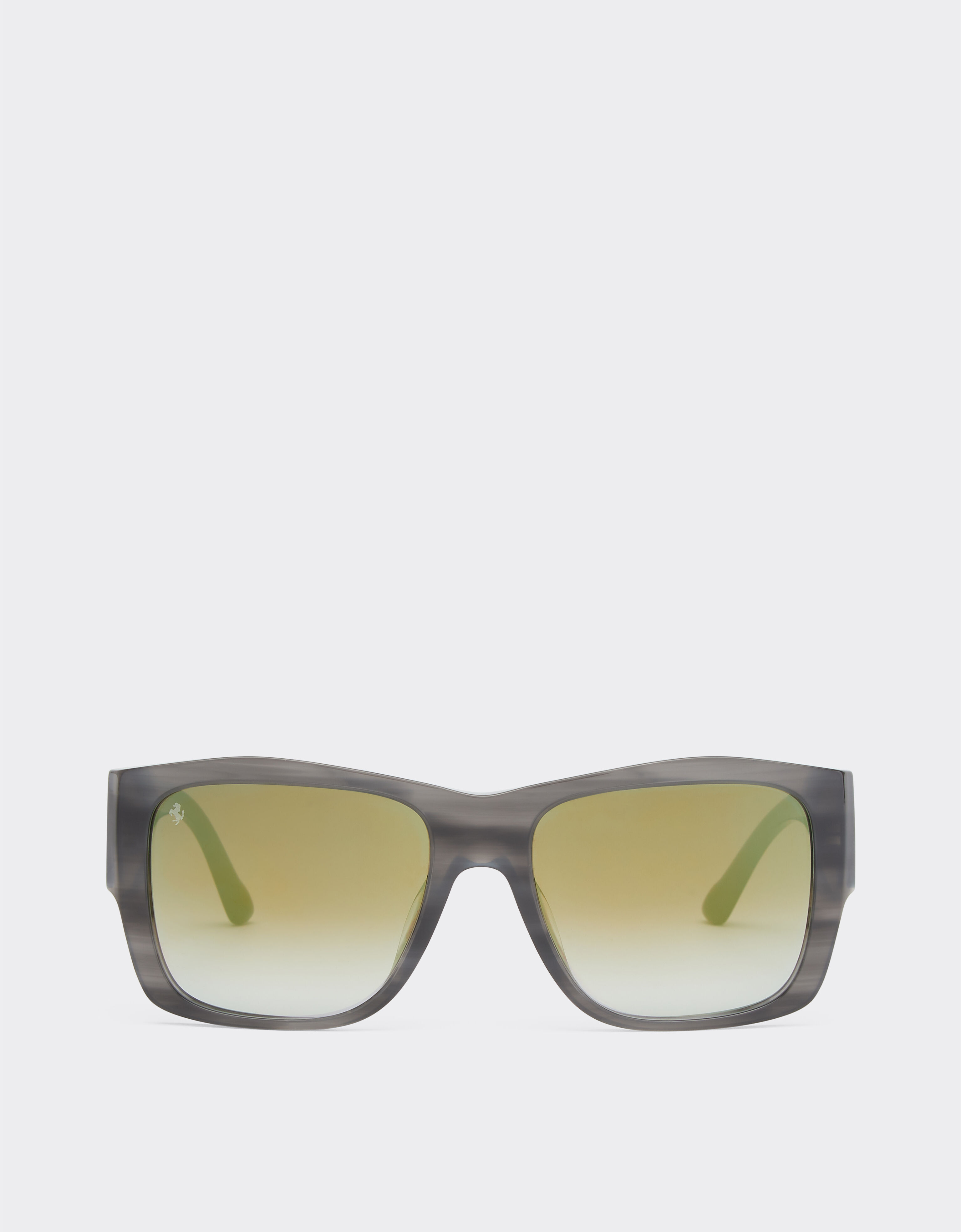 Ferrari Ferrari sunglasses in striped grey acetate with gradient green mirror lenses Ingrid F1265f