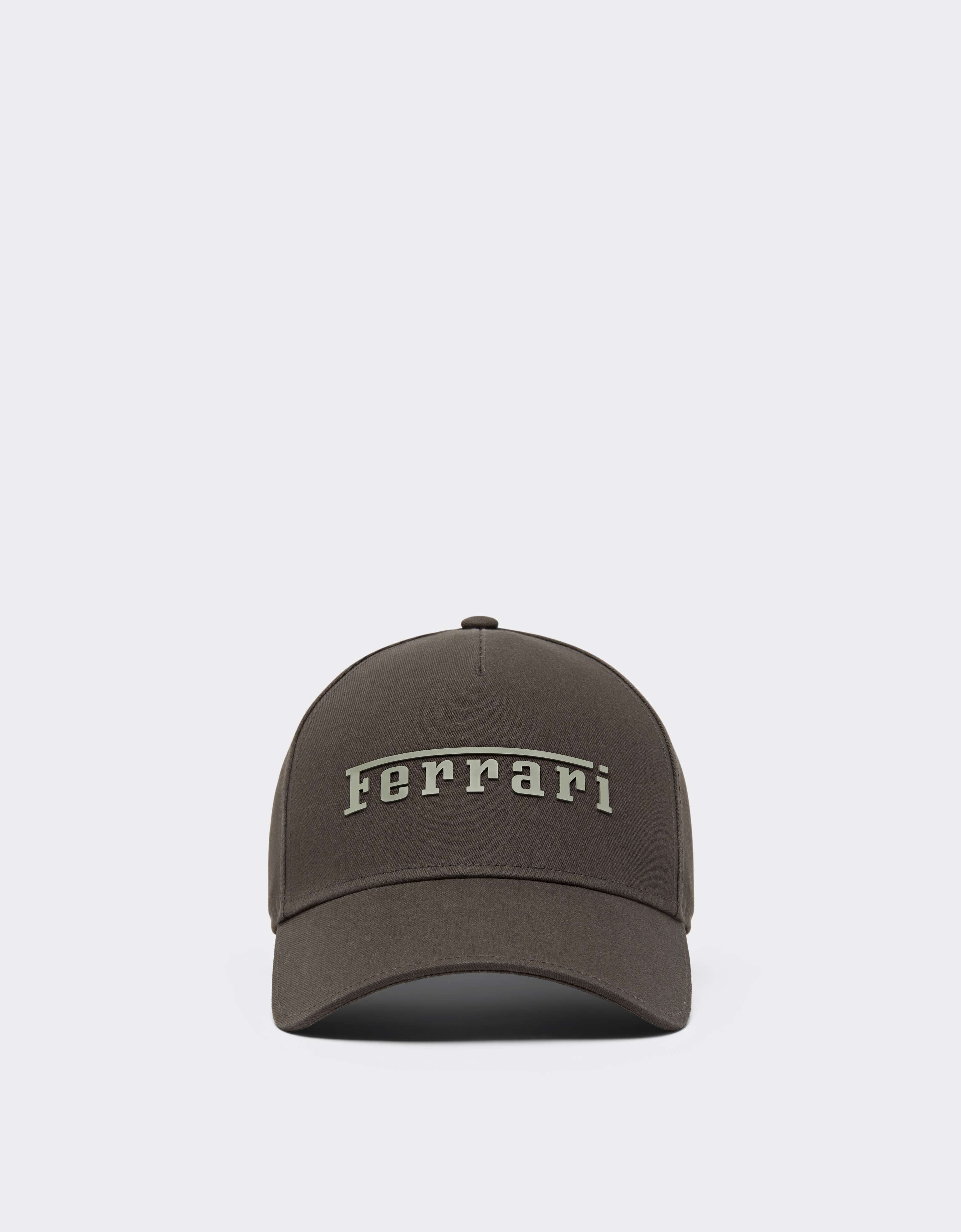Gorra de béisbol de sarga de algodón Ferrari Gorra de béisbol de sarga de algodón Caffè CANCP0007WCO0004f