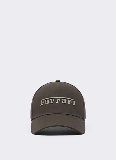 Gorra de béisbol de sarga de algodón Ferrari Gorra de béisbol de sarga de algodón Caffè CANCP0007WCO0004f