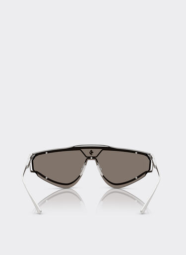 Ferrari Lunettes de soleil Ferrari Limited Edition en métal satiné avec monture argentée réfléchissante Argent F1579f