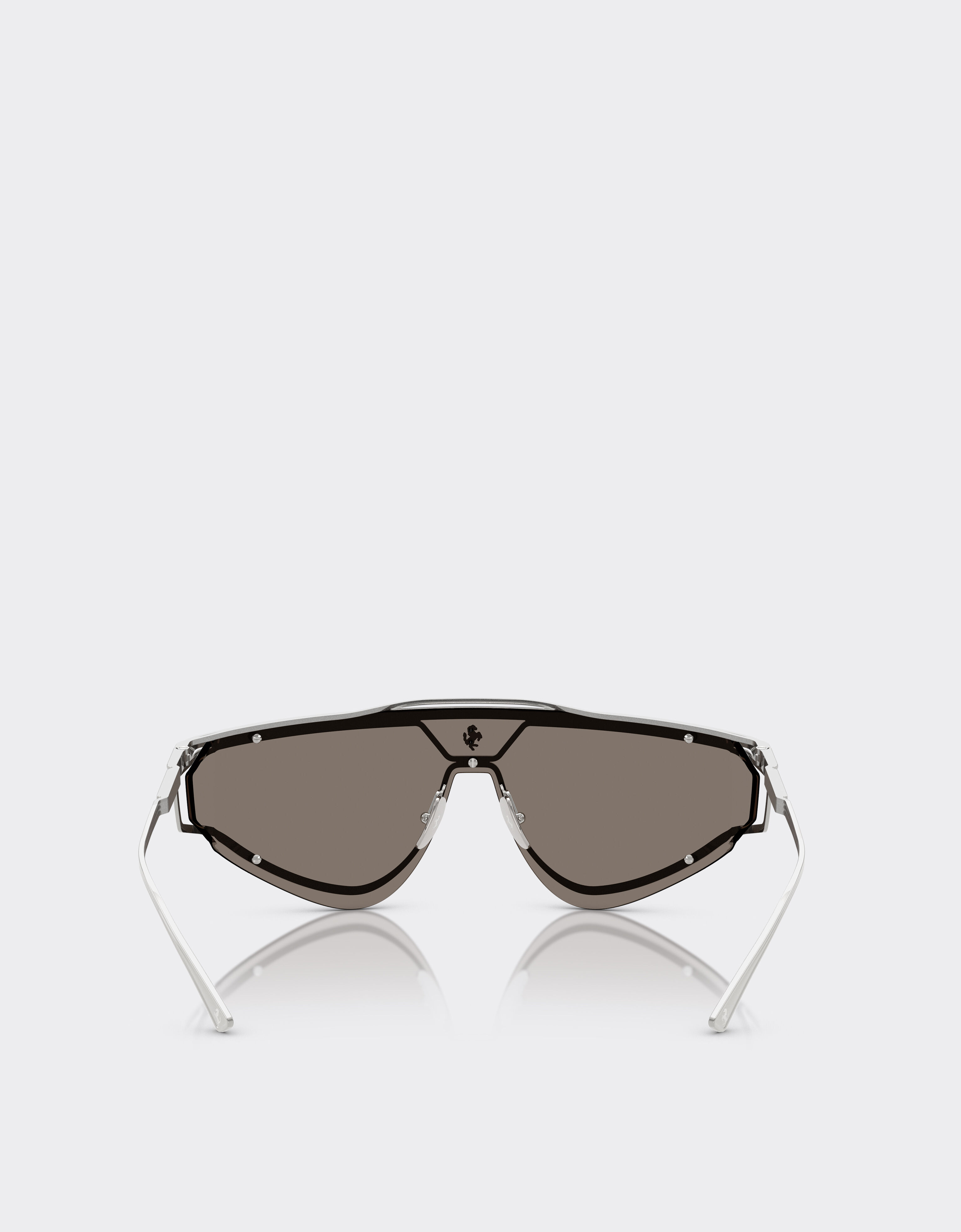 Ferrari Lunettes de soleil Ferrari Limited Edition en métal satiné avec monture argentée réfléchissante Argent F1579f