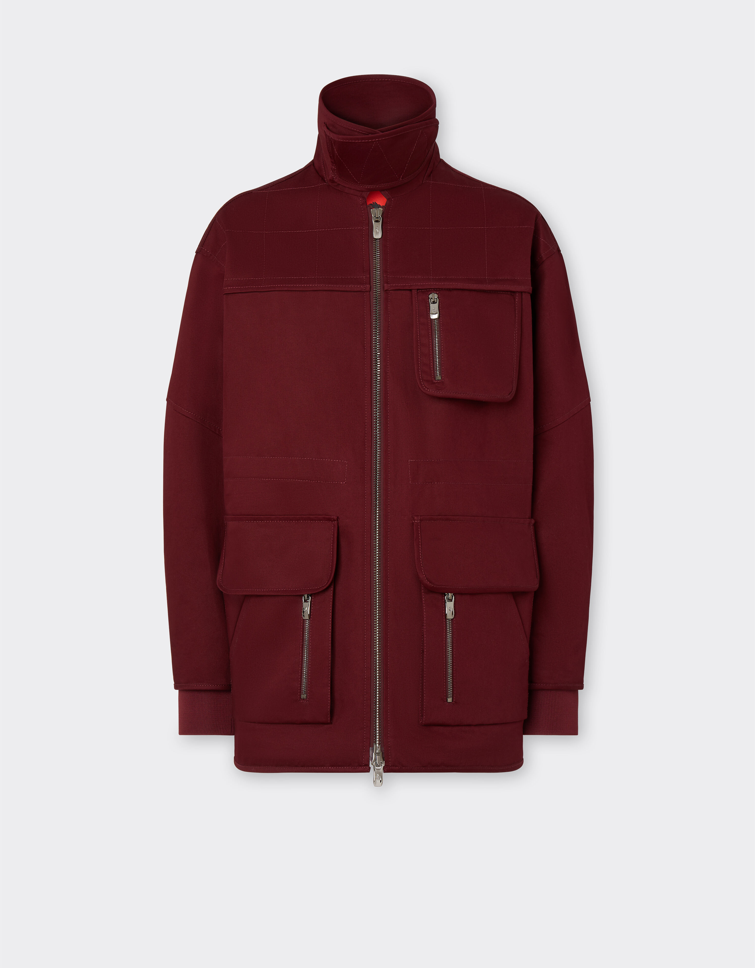 Ferrari Bomber jacket in organic cotton Burgundy 48266f