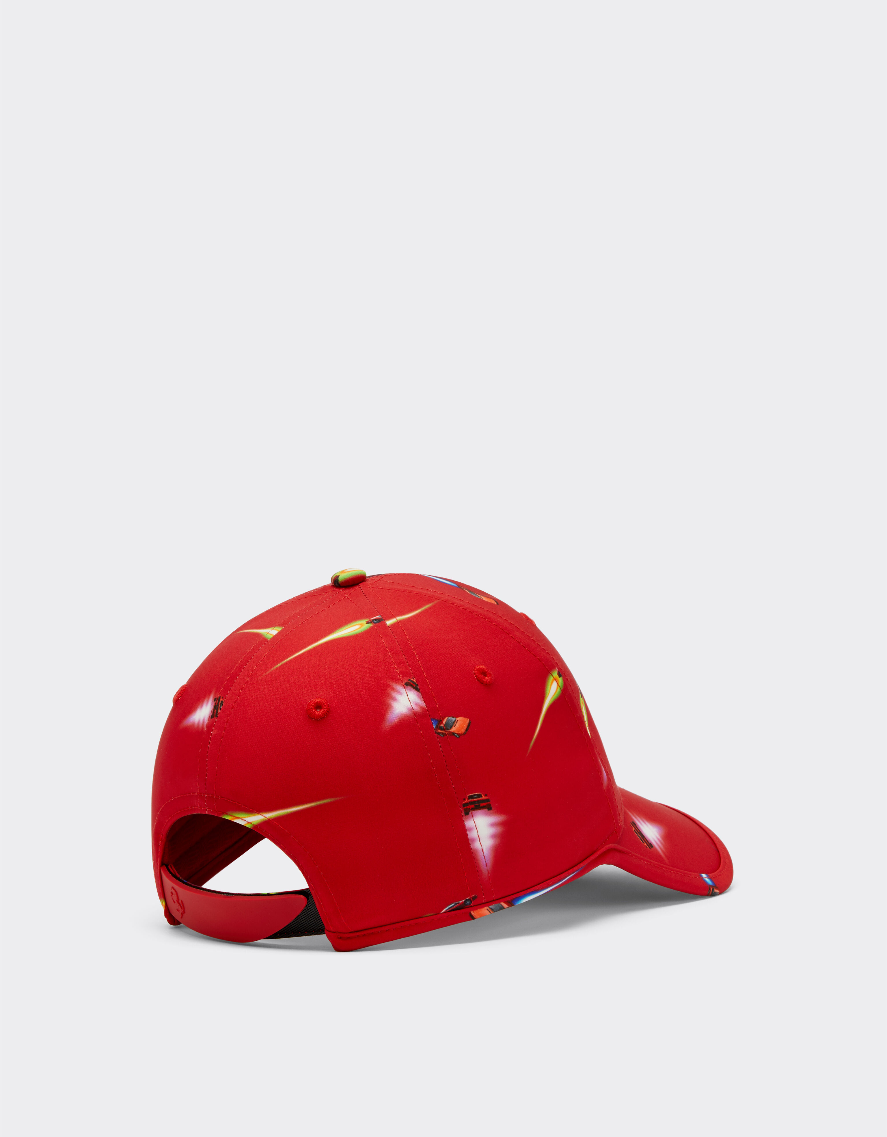 Ferrari Hat with Ferrari Cars print Rosso Corsa 20418fK