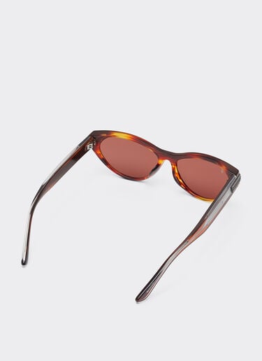 Gafas de sol Ferrari de acetato marrón a rayas con cristales marrones Ferrari Gafas de sol Ferrari de acetato marrón a rayas con cristales marrones Marrón LA0EYf