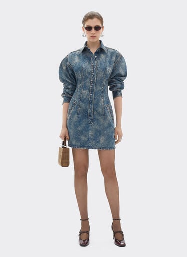 Dress in needled and washed denim Ferrari Dress in needled and washed denim Denim 22504f