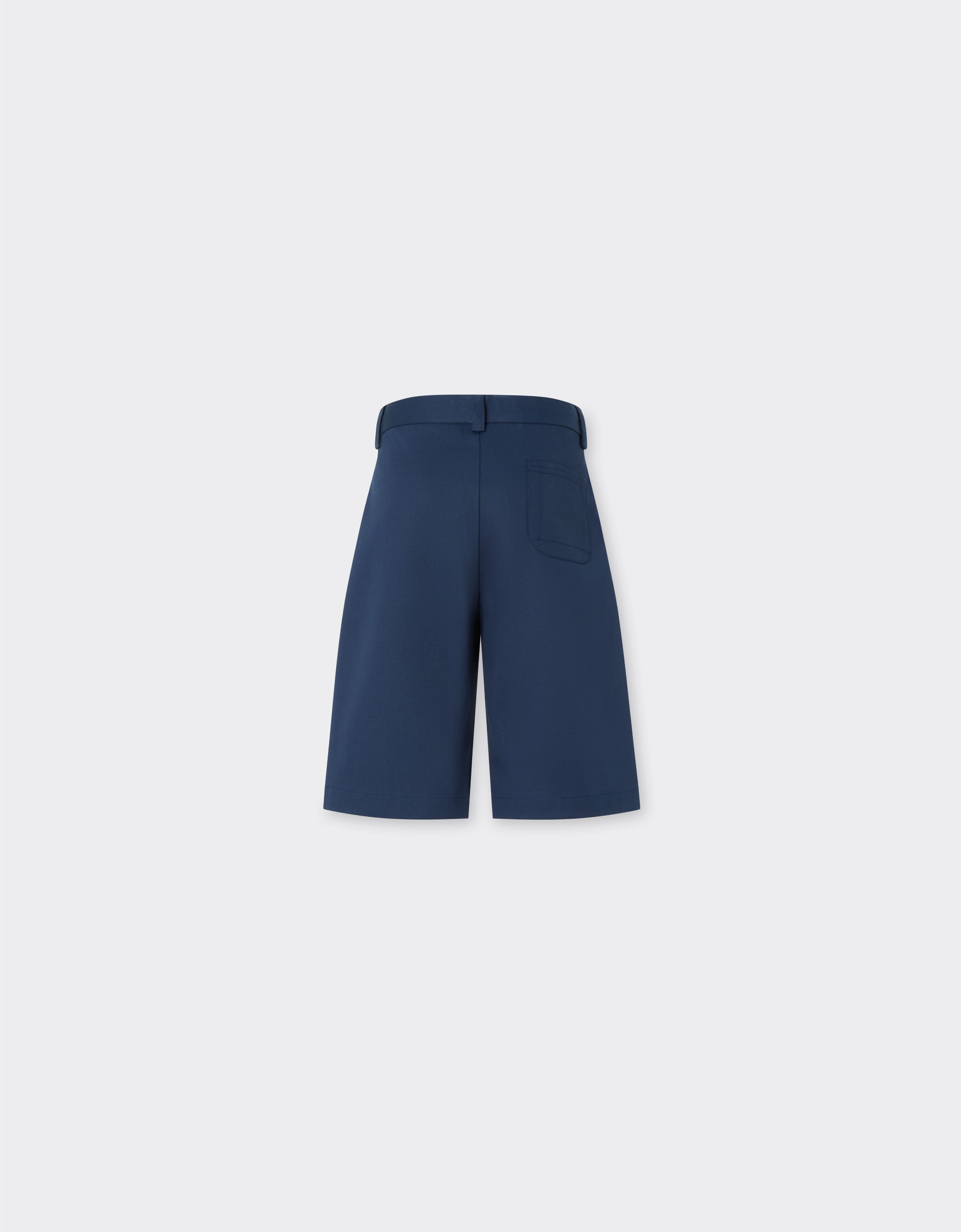 Ferrari Pantalone short in gabardine di cotone Navy 22336fK