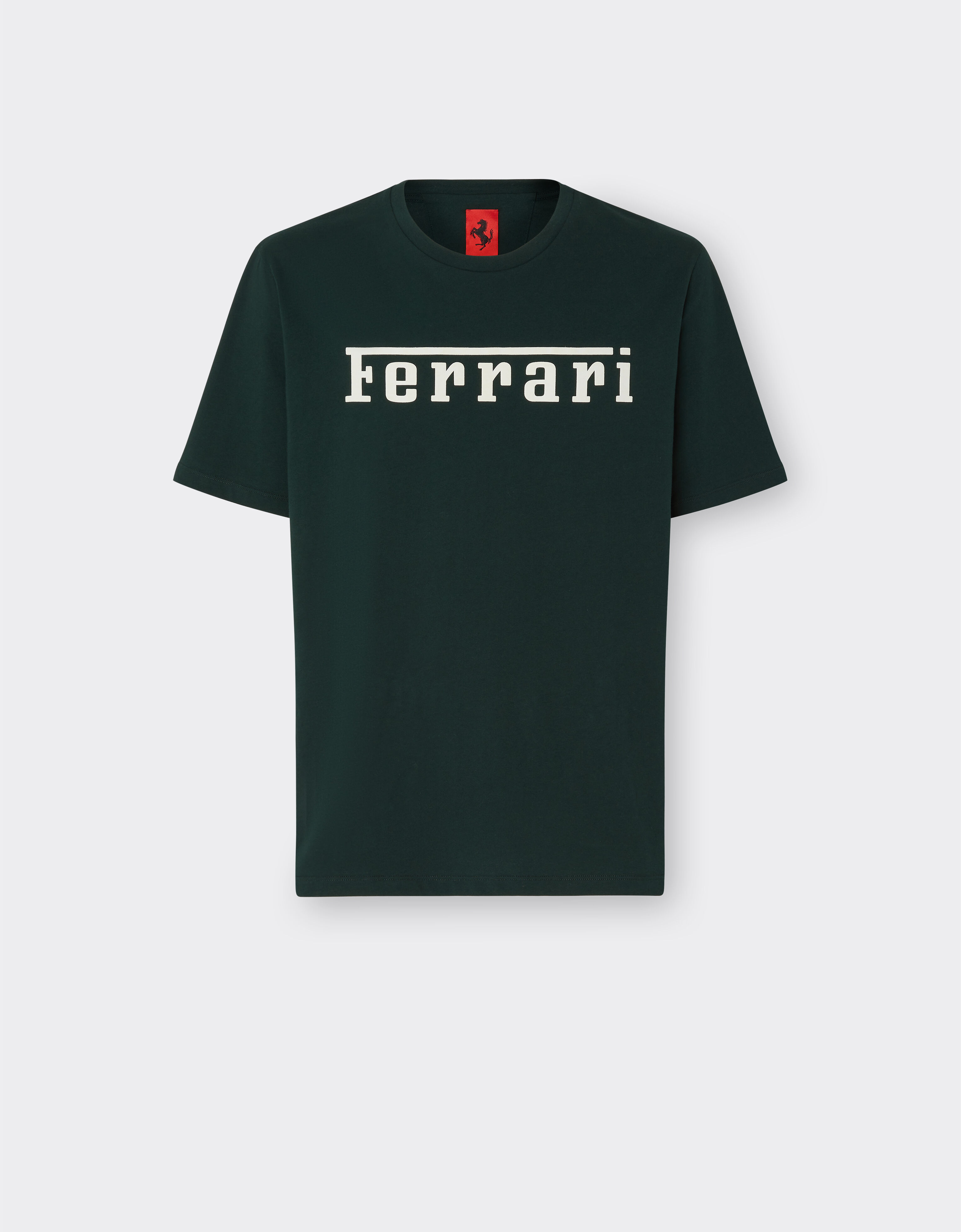 Ferrari Baumwoll-T-Shirt mit Ferrari-Logo Militärgrün 21179f