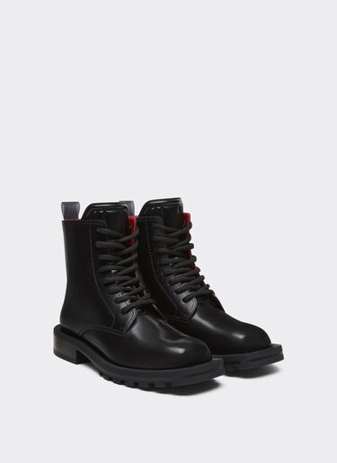 Ferrari Brushed leather ankle boot Negro 21455f