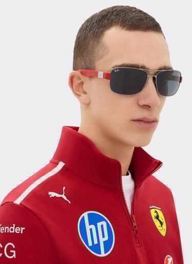 Ray-Ban for Scuderia Ferrari RB3763M in gunmetal grey metal and red plastic with dark grey lenses Ferrari Ray-Ban for Scuderia Ferrari RB3763M in gunmetal grey metal and red plastic with dark grey lenses Ingrid LA01If