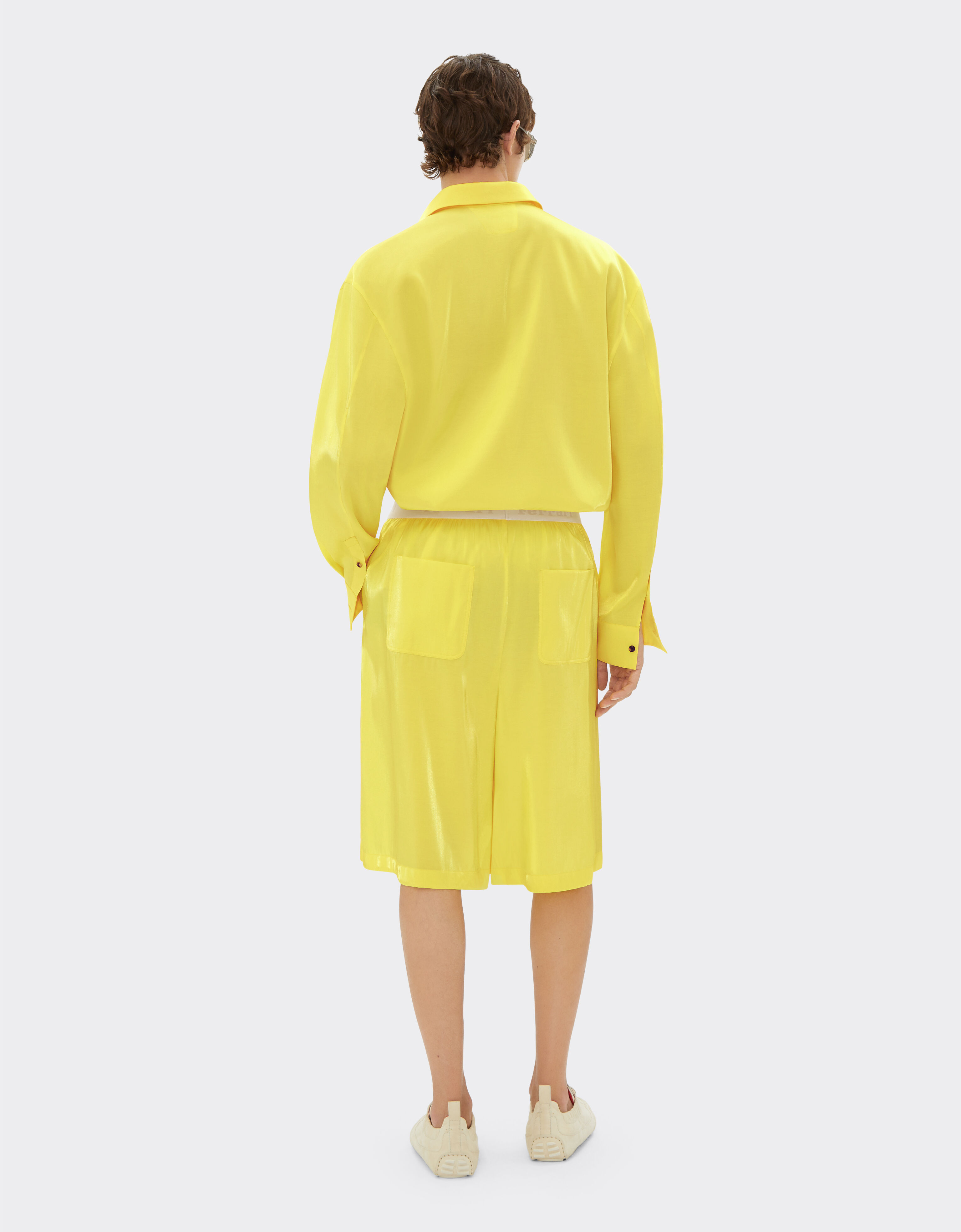 Ferrari Short trousers in shiny viscose Giallo Modena 21875f