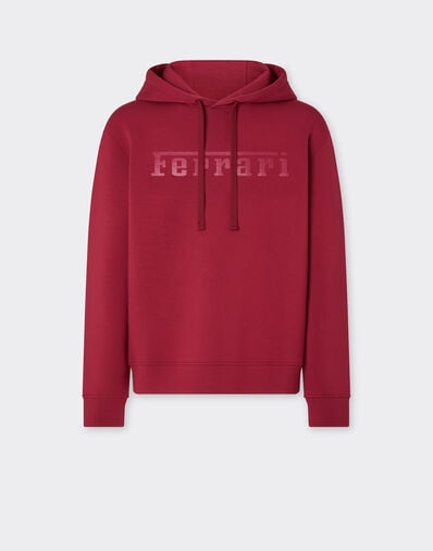 Ferrari Hooded sweatshirt in scuba Cherry 49280f