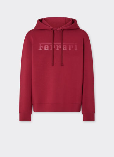 Ferrari Hooded sweatshirt in scuba Cherry 49280f