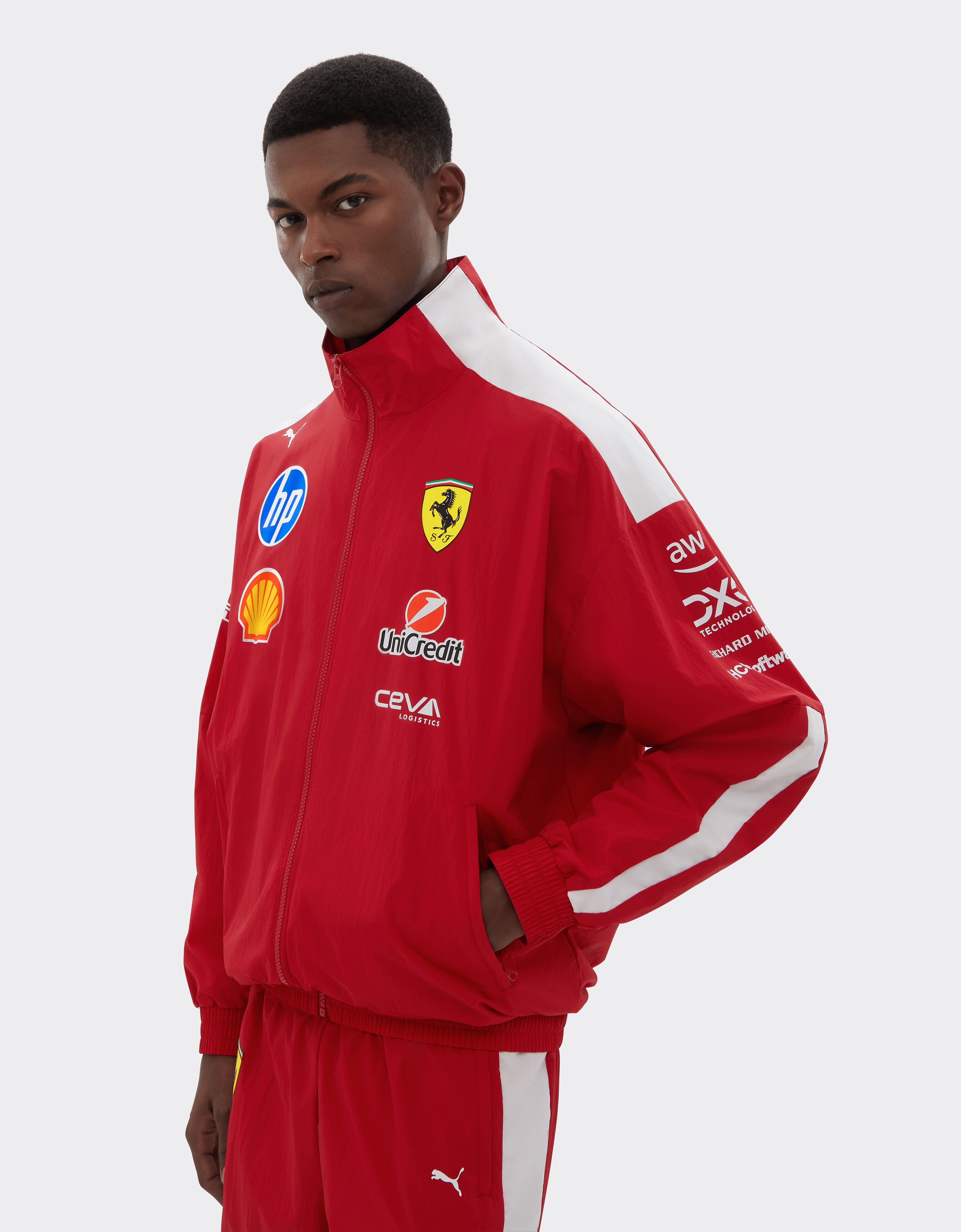 Ferrari Puma for Scuderia Ferrari HP 2025 T7 drivers jacket Red LA041f