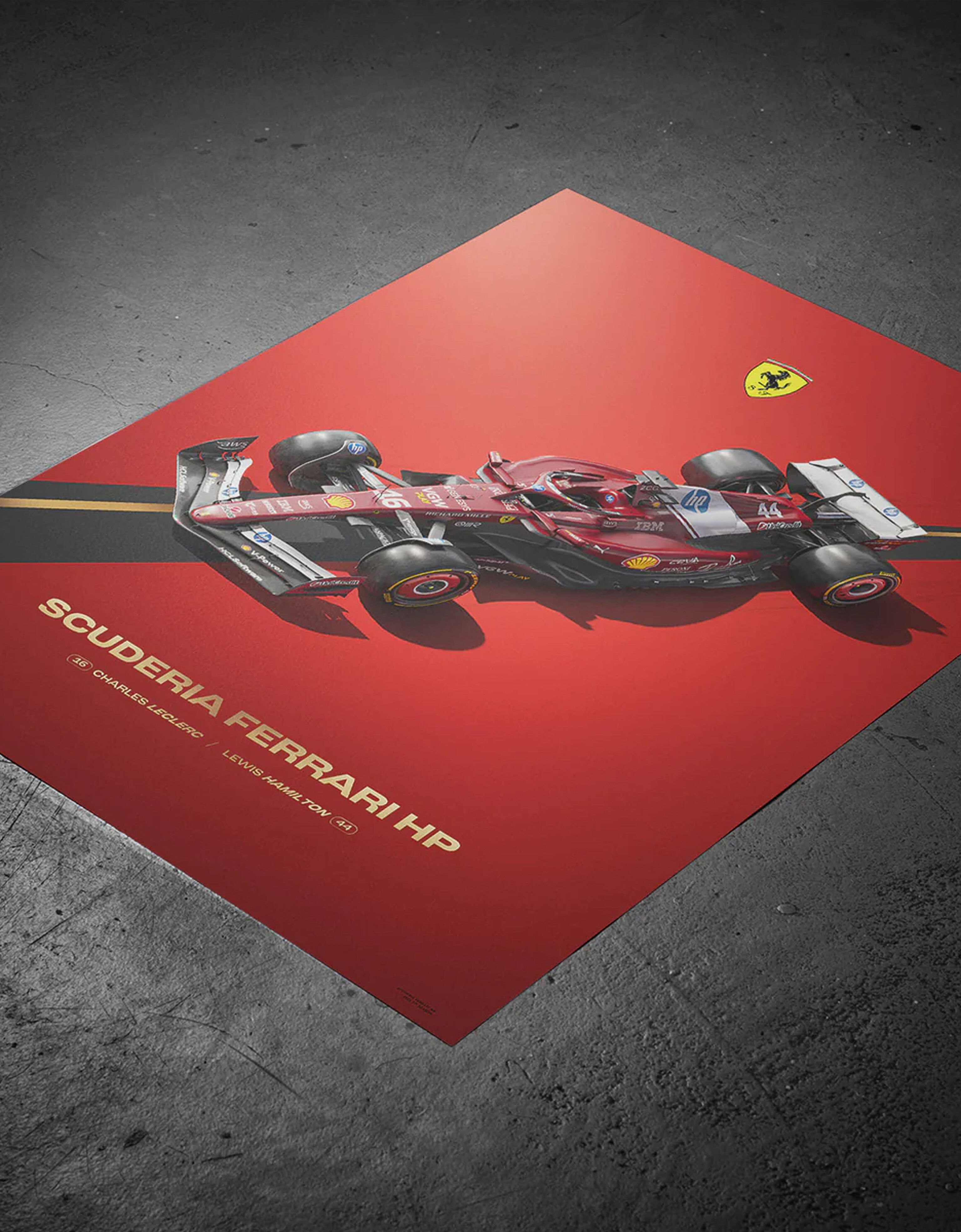 Official Ferrari SF-25 Poster Ferrari Official Ferrari SF-25 Poster Giallo LE0P0147EXT0001f