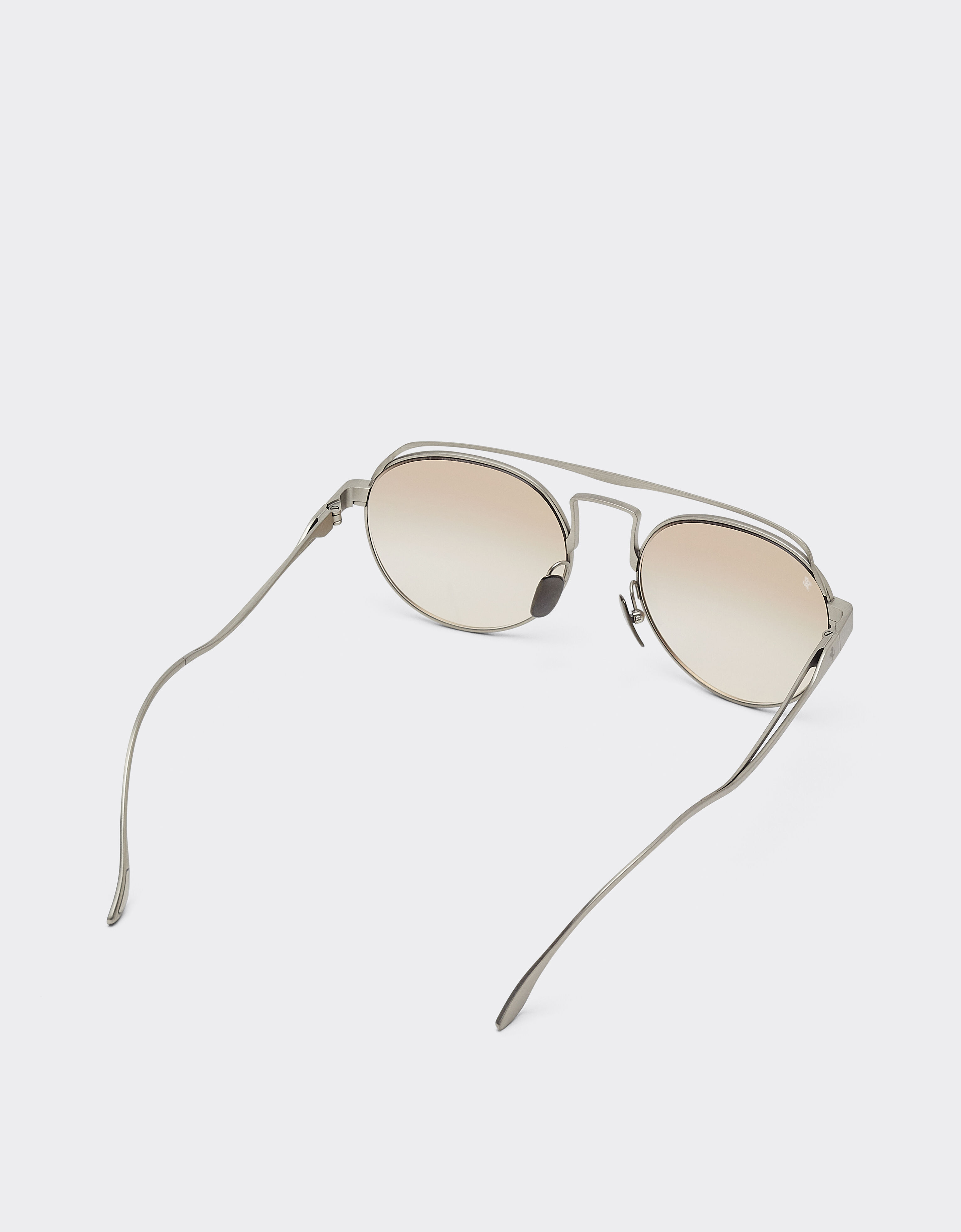 Ferrari Ferrari sunglasses in brushed graytitanium with brown gradient lenses Ingrid LA0EMf