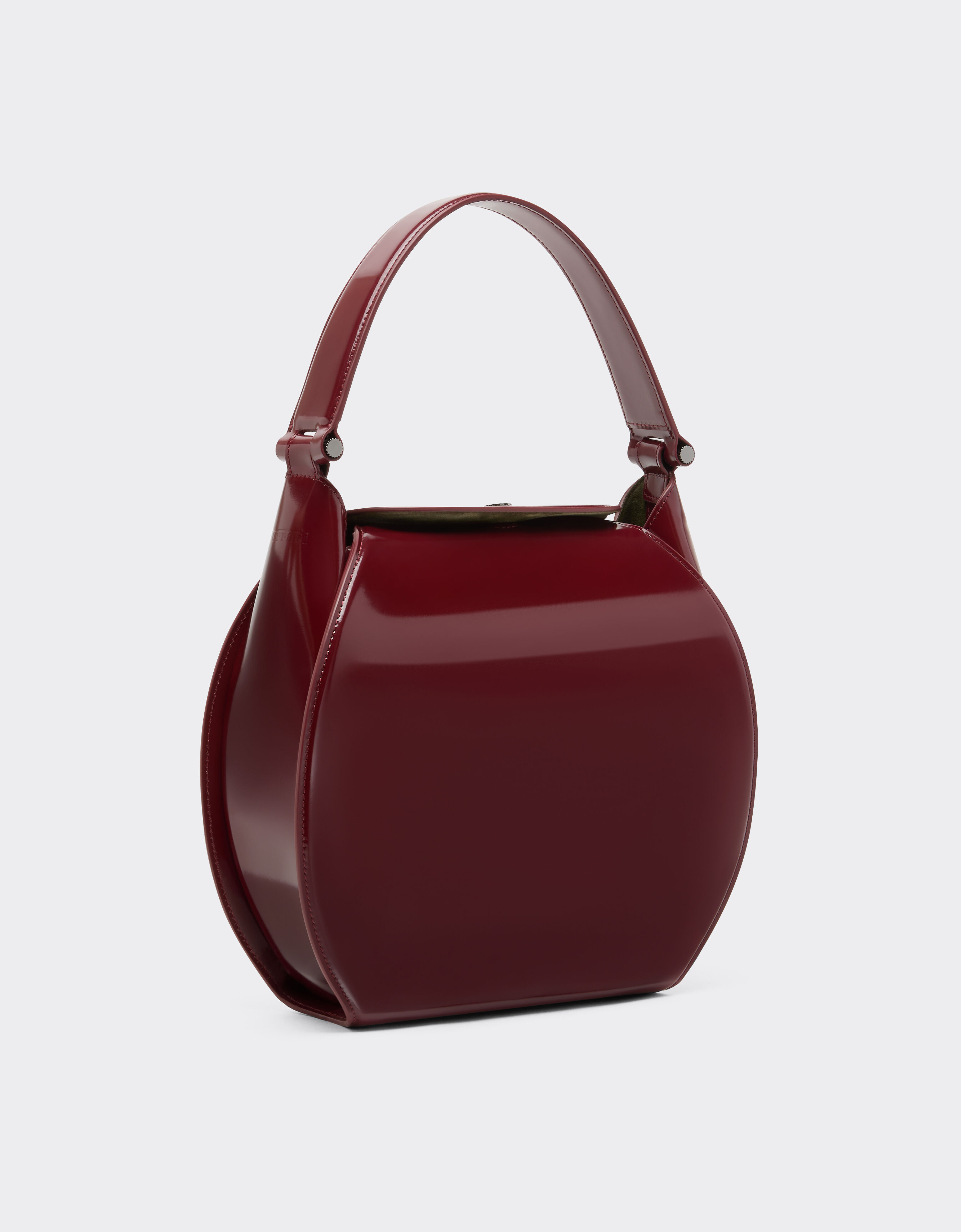 Ferrari Ferrari Dino hobo bag in shiny leather Cherry 49141f