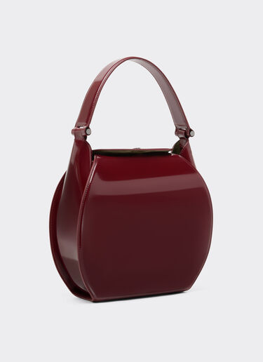 Ferrari Dino hobo bag in shiny leather Ferrari Ferrari Dino hobo bag in shiny leather Cherry 49141f