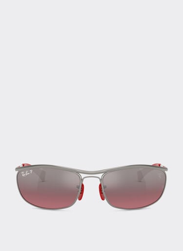 Ferrari Ray-Ban for Scuderia Ferrari RB3819M in gunmetal grey metal with polarised silver gradient burgundy lenses Gunmetal LA0JOf