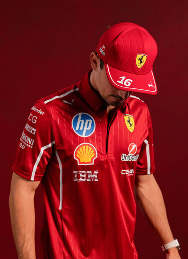 Ferrari 2025 Leclerc Casquette Puma pour Scuderia Ferrari HP Cerise LA00Wf