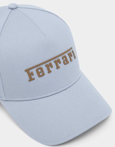 Ferrari Gorra de béisbol de sarga de algodón Powder Blue CANCP0007WCO0004f