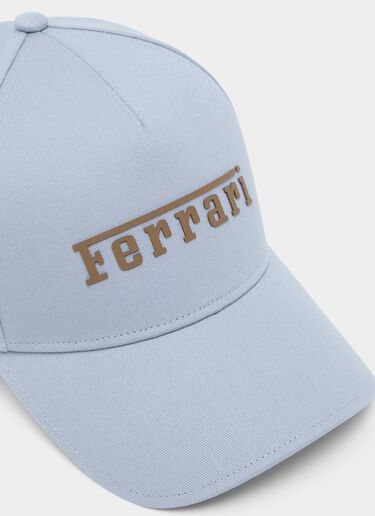 Gorra de béisbol de sarga de algodón Ferrari Gorra de béisbol de sarga de algodón Powder Blue CANCP0007WCO0004f
