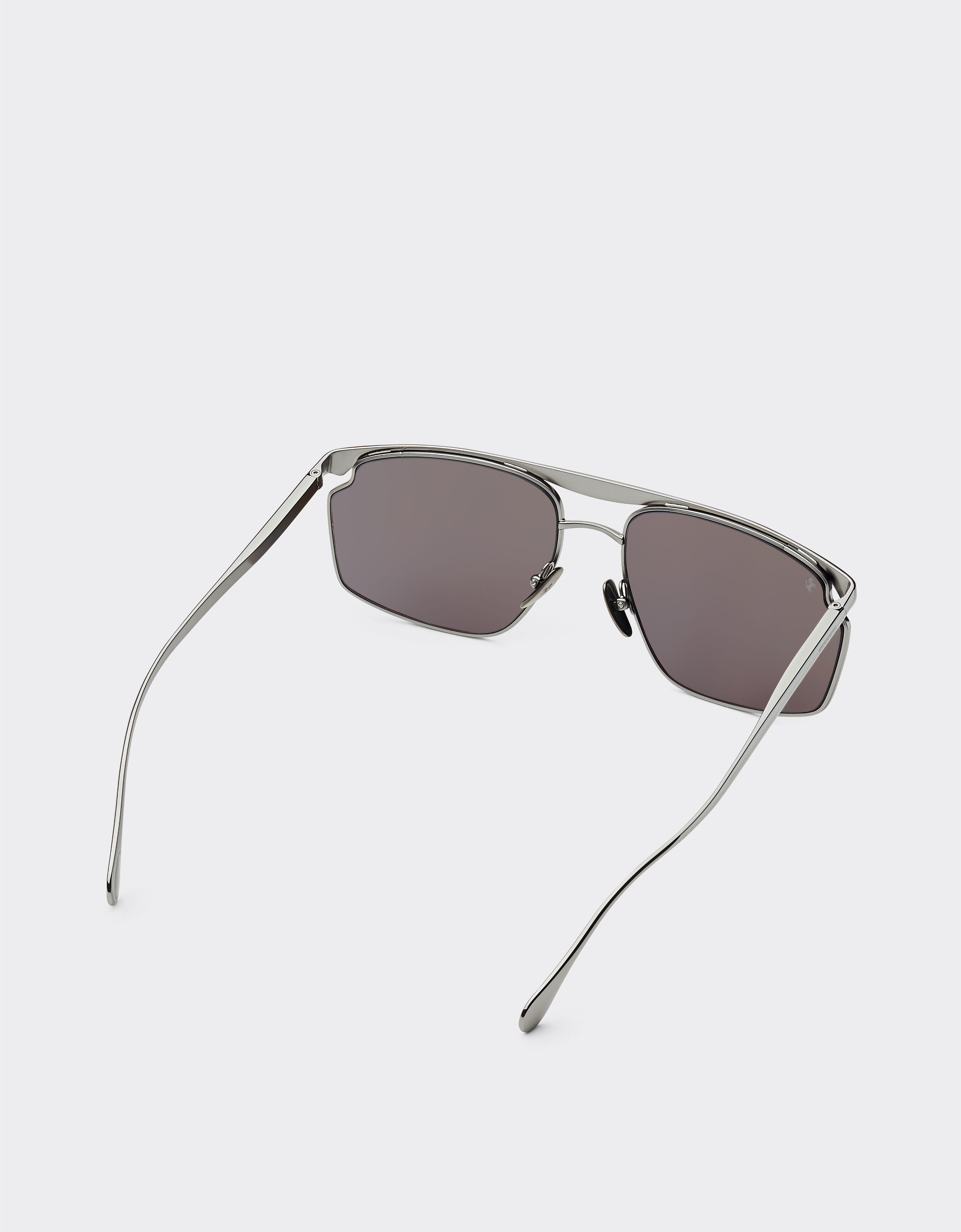 Ferrari Ferrari sunglasses in gunmetal grey metal with polarised silver mirror lens Ingrid F1536f
