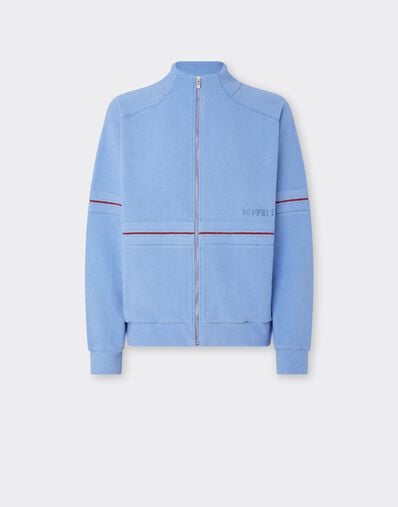 Ferrari Full zip Japanese fleece sweatshirt Oxford Blue 51017f