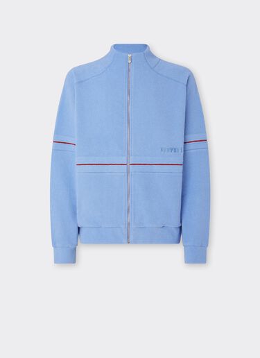 Ferrari Felpa full zip in felpa giapponese Oxford Blue 51017f