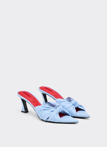 Leather sandal with knotted pattern Ferrari Leather sandal with knotted pattern Steel Blue 22727f