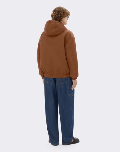 Ferrari Water-repellent technical knit blouson Caffè CWMOU0028WPA0005f