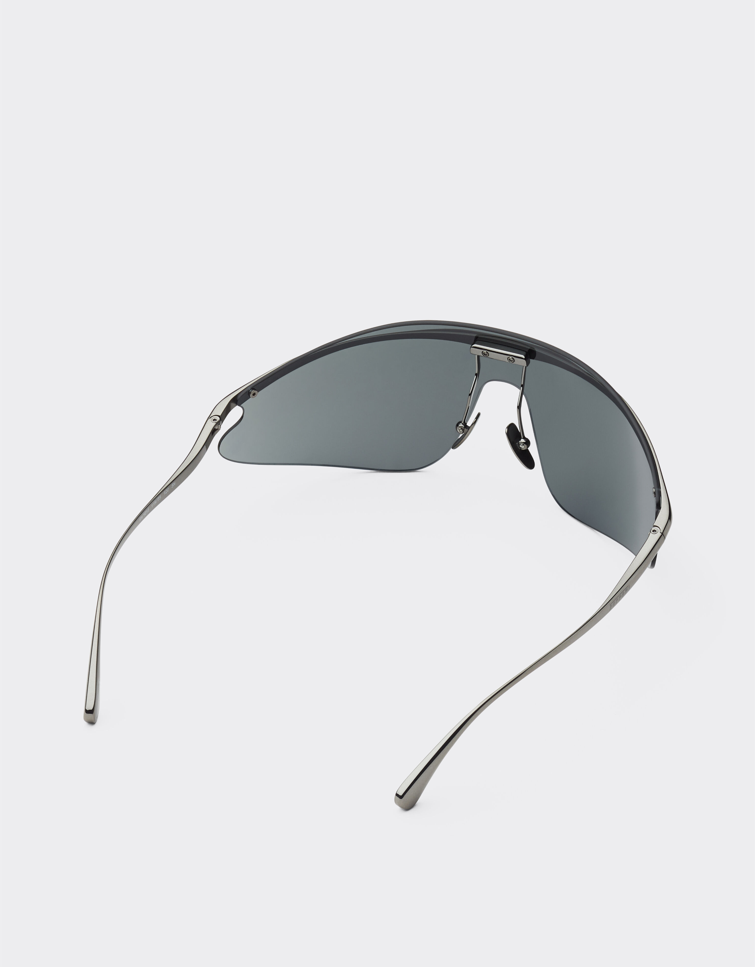 Ferrari Ferrari shield sunglasses in gunmetal grey with blue mirror lens Dark Grey F1531f