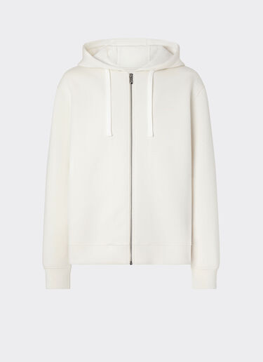 Ferrari Zipped sweatshirt in scuba fabric Ivory 49285f